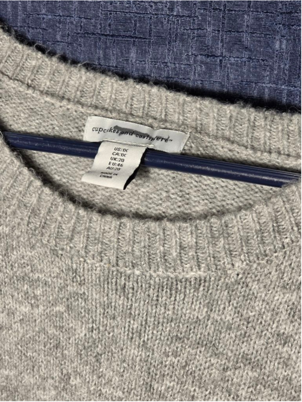 cupcakes & cashmere Cream Crewneck Sweater with Black Heart Sleeves - Picture 3 of 5